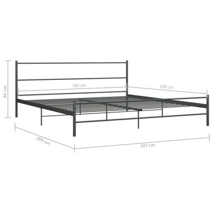 Metalseng 180x200 cm Grå WM-284684
