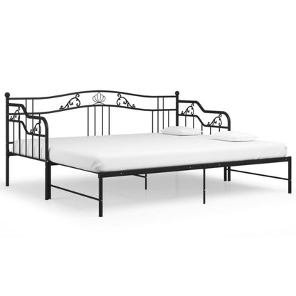 Metalseng 90x200 cm Sort
