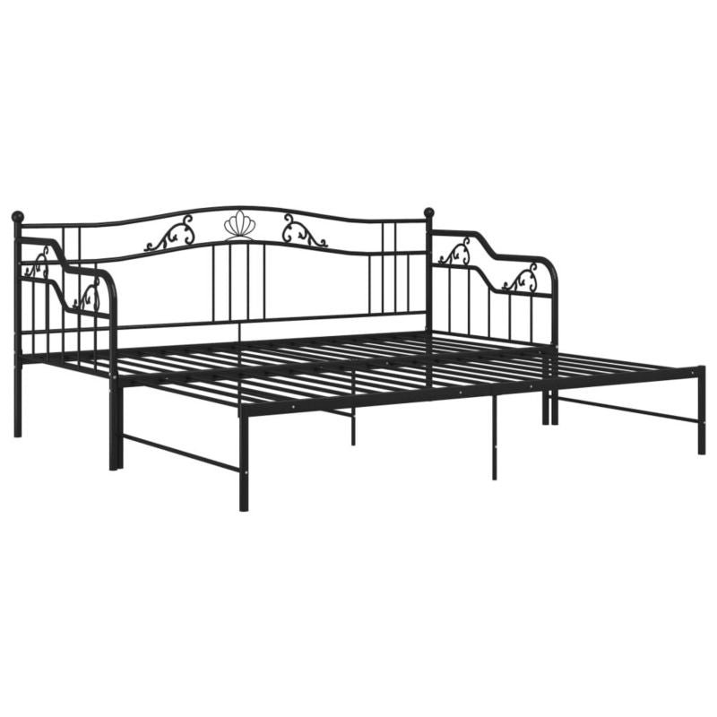 Metalseng 90x200 cm Sort