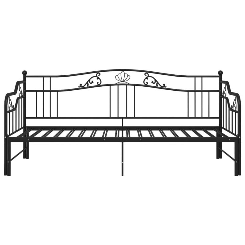 Metalseng 90x200 cm Sort