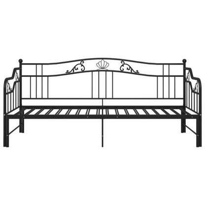 Metalseng 90x200 cm Sort