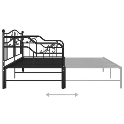 Metalseng 90x200 cm Sort