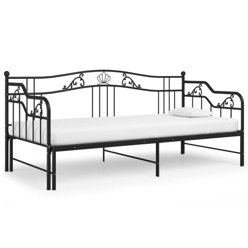 Metalseng 90x200 cm Sort