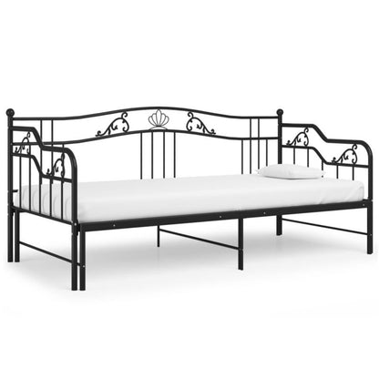 Metalseng 90x200 cm Sort
