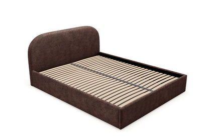 Polstret Seng MOON 120x200 cm Boucle Brun
