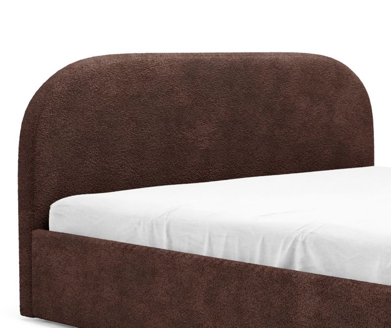Polstret Seng MOON 120x200 cm Boucle Brun