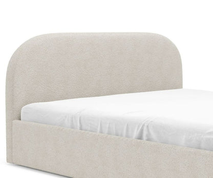Polstret Seng MOON 160x200 cm Boucle Krem