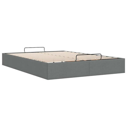Ottoman-seng 135x190 cm Mørkegrå Stof med Opbevaring WM-3310876
