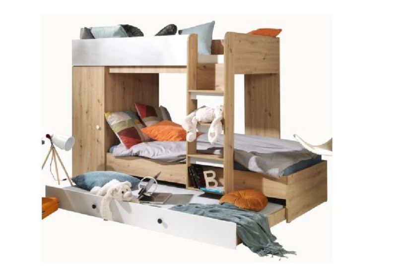 Køjeseng Antresola SMART 2 Hvid 254x94x165 cm