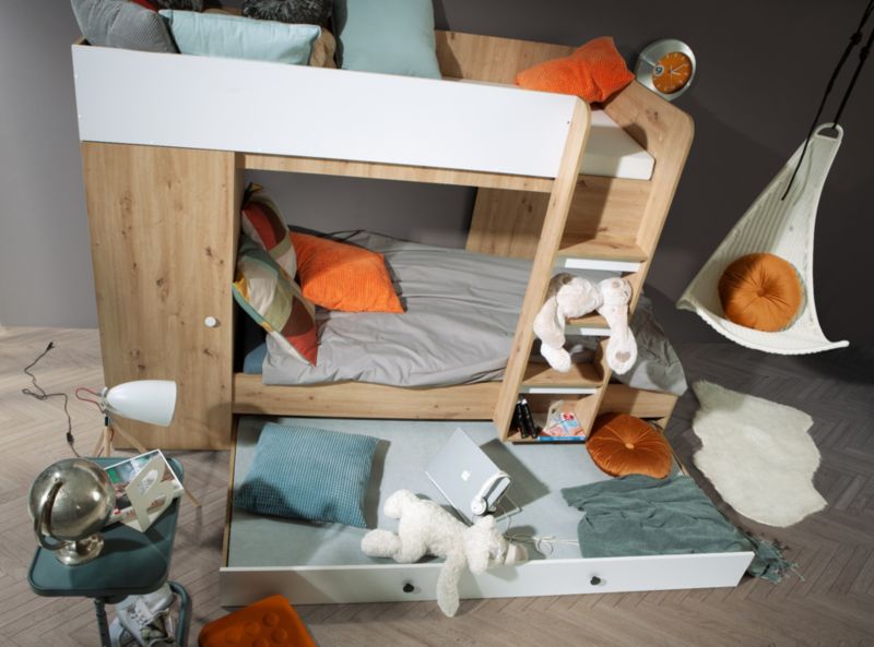 Køjeseng Antresola SMART 2 Hvid 254x94x165 cm