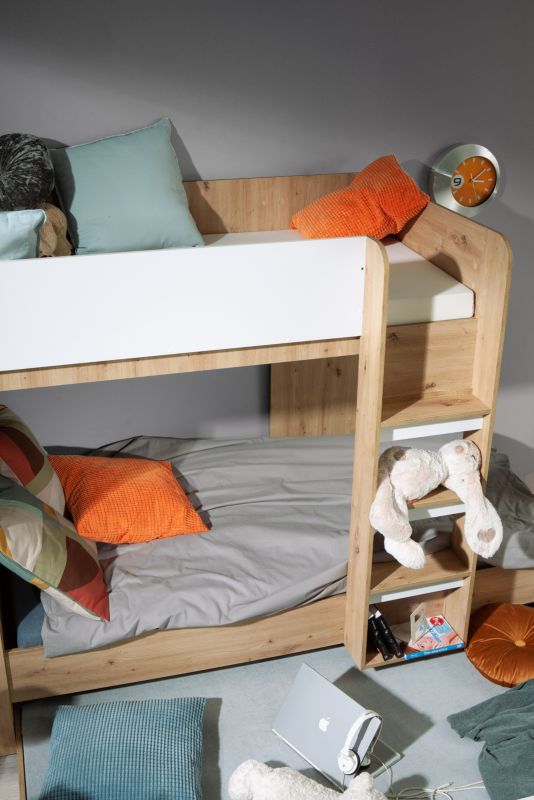 Køjeseng Antresola SMART 2 Hvid 254x94x165 cm