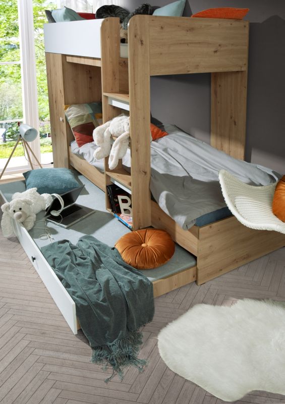 Køjeseng Antresola SMART 2 Hvid 254x94x165 cm