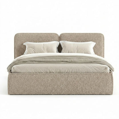 Polstret Seng ELITE 200x200 cm Opbevaringsramme Beige