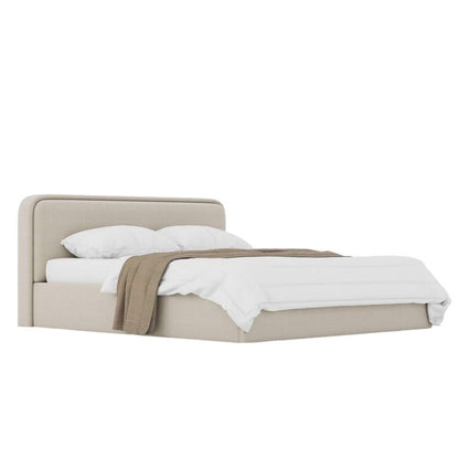 Polstret Seng Grand 120x200 cm Beige Opbevaringsramme