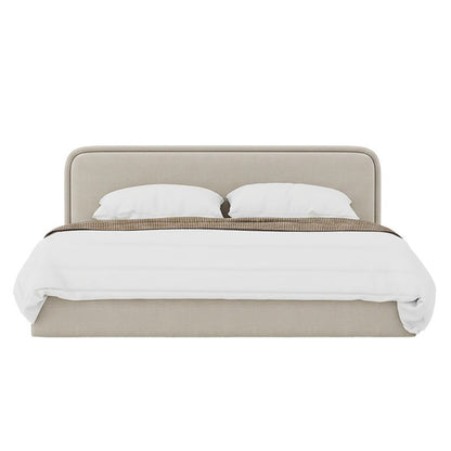 Polstret Seng Grand 120x200 cm Beige Opbevaringsramme