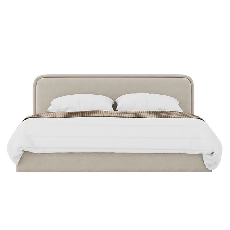 Polstret Seng Grand 120x200 cm Beige Opbevaringsramme