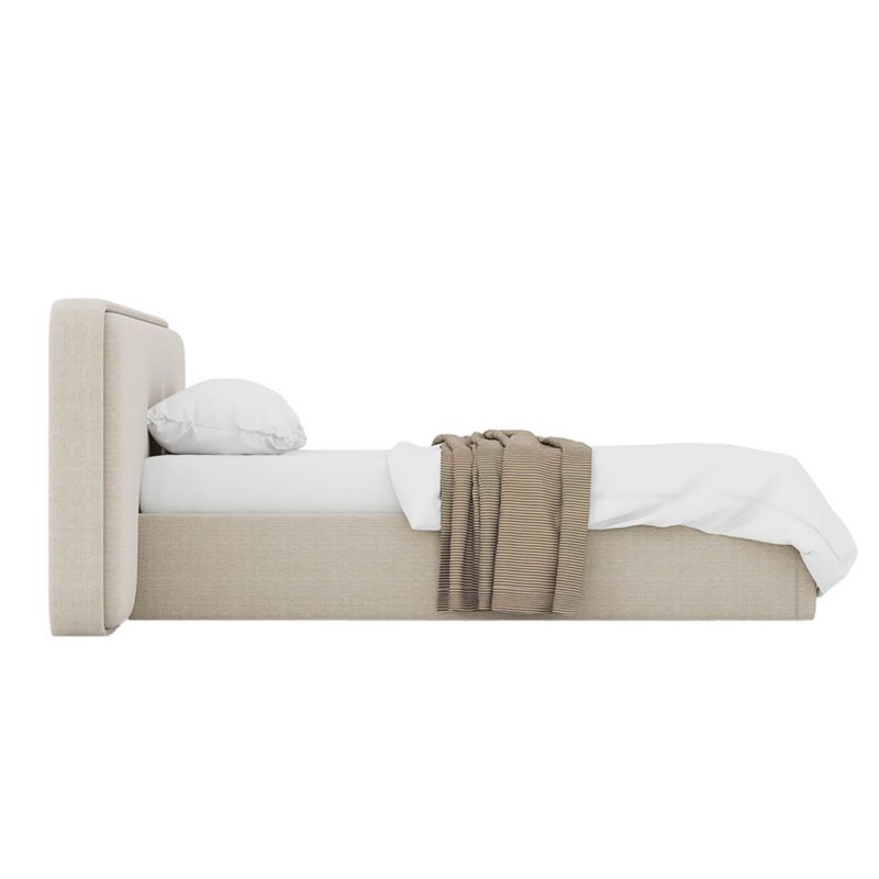 Polstret Seng Grand 120x200 cm Beige Opbevaringsramme