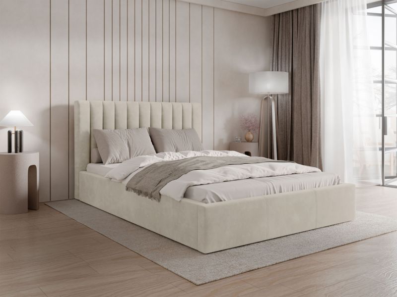 Tapetseret Seng Cosmo 140x200 Beige