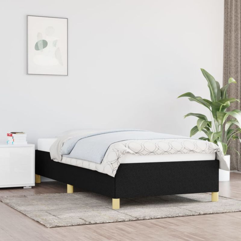 Polstret Seng 90x190 cm Sort