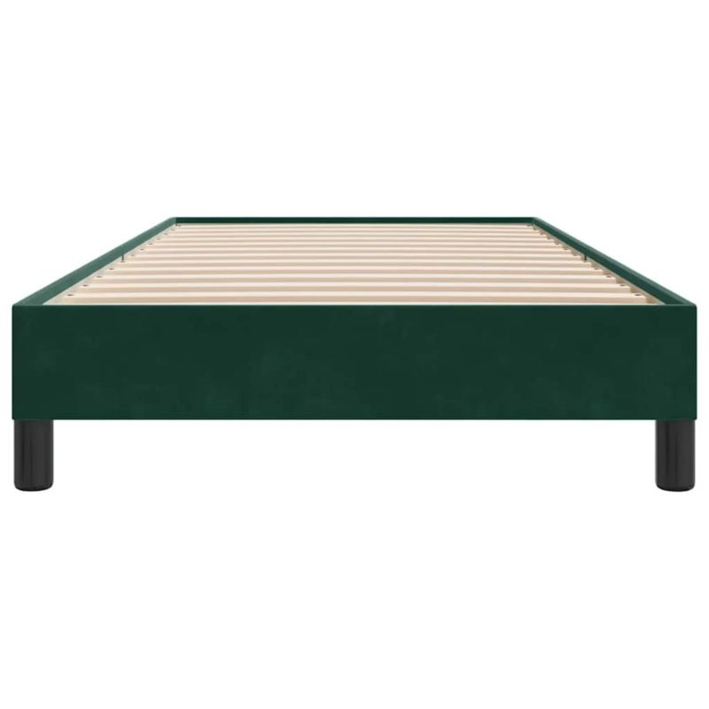 Boxspringseng 80x210 cm Mørkegrøn Fløjl