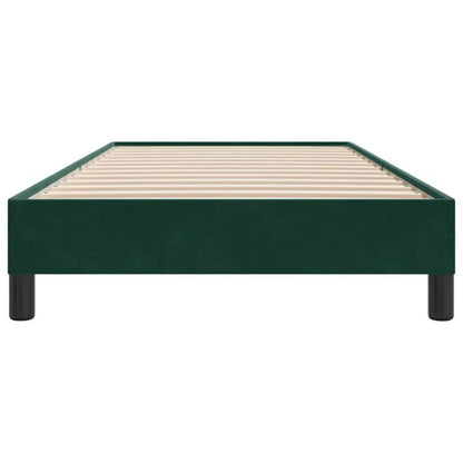 Boxspringseng 80x210 cm Mørkegrøn Fløjl