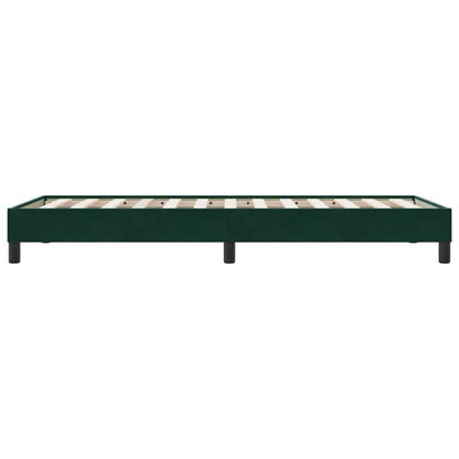 Boxspringseng 80x210 cm Mørkegrøn Fløjl