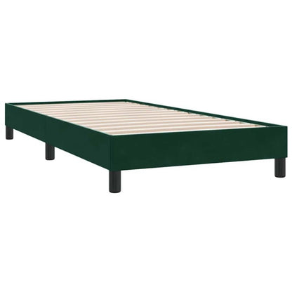 Boxspringseng 80x210 cm Mørkegrøn Fløjl