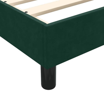 Boxspringseng 80x210 cm Mørkegrøn Fløjl