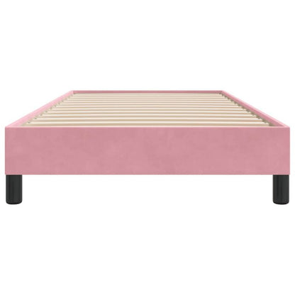 Boxspringseng 80x210 cm Rosa Fløjl