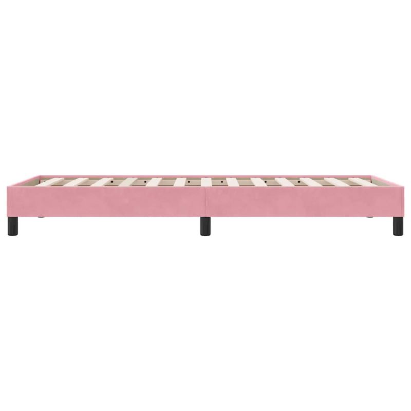 Boxspringseng 80x210 cm Rosa Fløjl