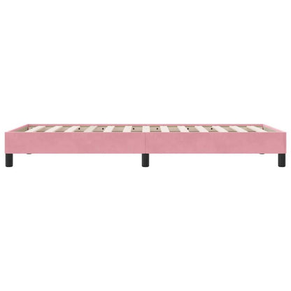 Boxspringseng 80x210 cm Rosa Fløjl