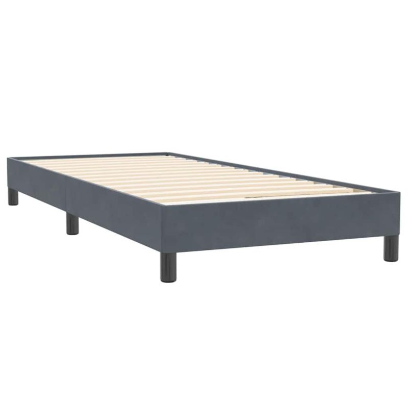 Boxspringseng 80x220 cm Grå Fløjl