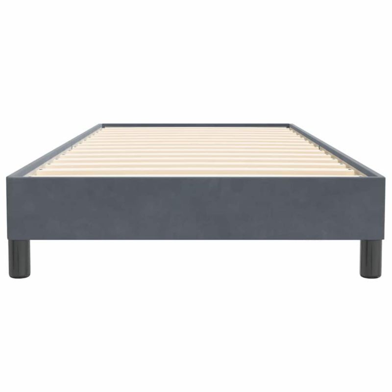 Boxspringseng 80x220 cm Grå Fløjl