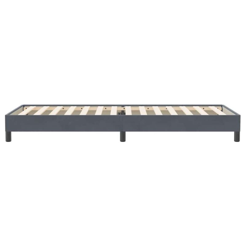 Boxspringseng 80x220 cm Grå Fløjl