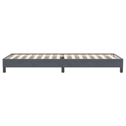 Boxspringseng 80x220 cm Grå Fløjl