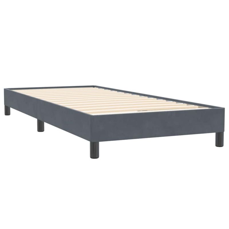 Boxspringseng 80x220 cm Grå Fløjl