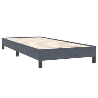 Boxspringseng 80x220 cm Grå Fløjl