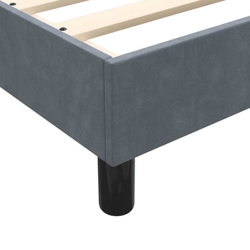 Boxspringseng 80x220 cm Grå Fløjl