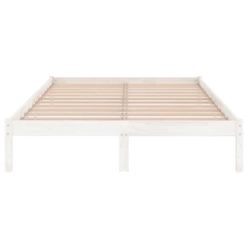 Sengeram VidaXL 140x190 cm Hvid Fyrretræ