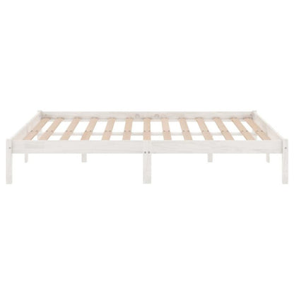 Sengeram VidaXL 140x190 cm Hvid Fyrretræ