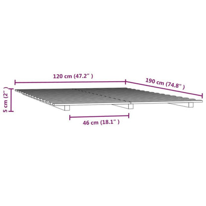 Sengebund VidaXL Lite 120x190 cm Fyrretræ Stabil