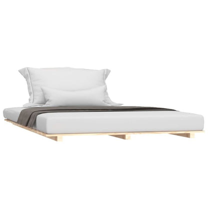 Seng VidaXL Lite Fyrretræ Stabil Ramme Solide Lægter 135x190 cm