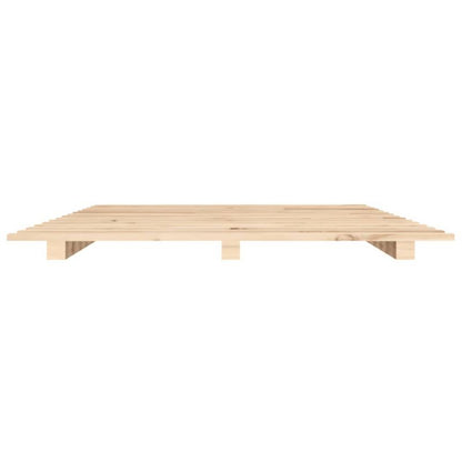 Seng VidaXL Lite Fyrretræ Stabil Ramme Solide Lægter 135x190 cm