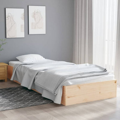 Seng VidaXL Lite Fyrretræ Stabil Ramme 90x190 cm