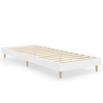 Sengeramme 75x190 cm Hvid Træfiberplade