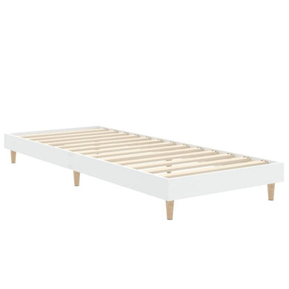 Sengeramme 75x190 cm Hvid Træfiberplade