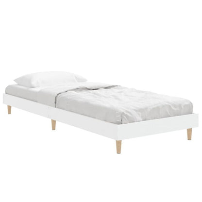 Sengeramme 75x190 cm Hvid Træfiberplade