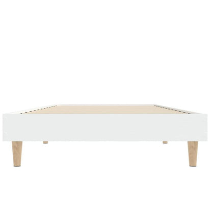 Sengeramme 75x190 cm Hvid Træfiberplade