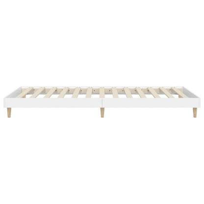 Sengeramme 75x190 cm Hvid Træfiberplade