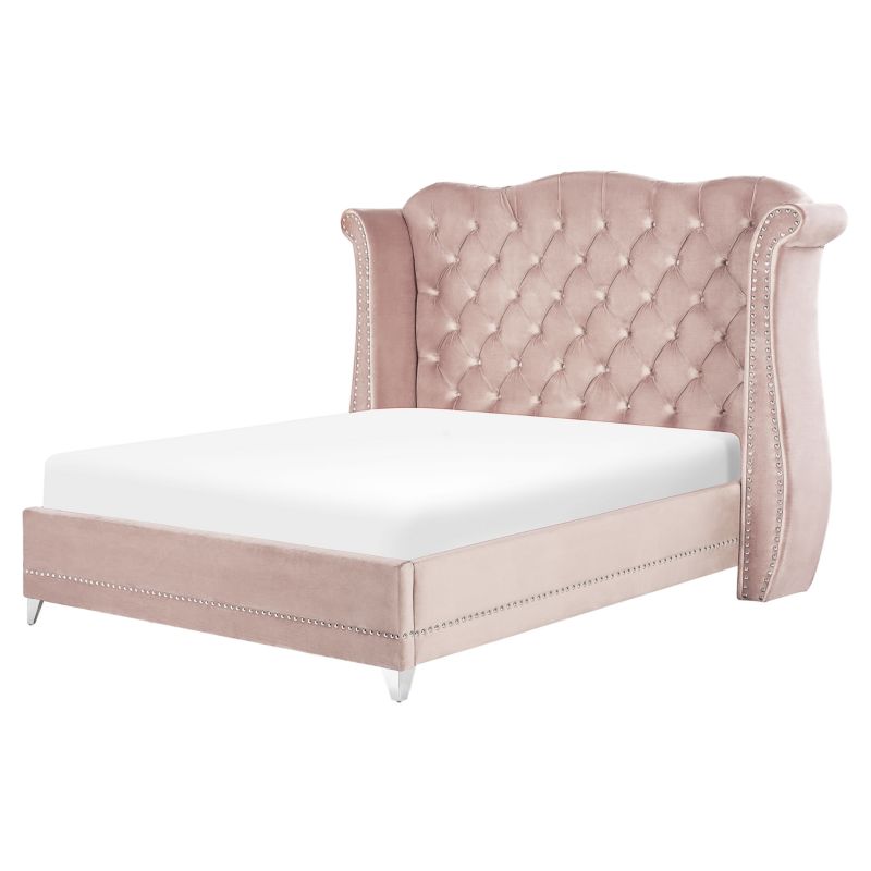 Seng Ayette 180x200 cm Fløjlsblød Pastelrosa